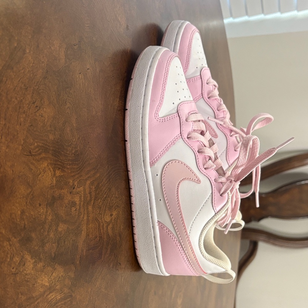 Nike Pink and White Youth Sneakers